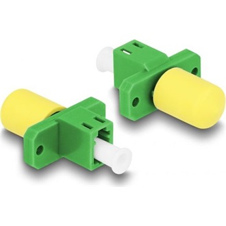 Delock Optikai szál hibrid párosító LC Simplex anya - ST Simplex anya zöld