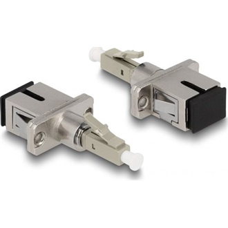 Delock Optikai szál hibrid párosító LC Simplex apa - SC Simplex anya bézs