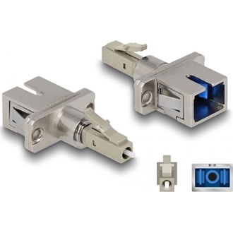 Delock Optikai szál hibrid párosító LC Simplex apa - SC Simplex anya bézs