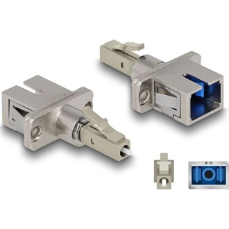 Delock Optikai szál hibrid párosító LC Simplex apa - SC Simplex anya bézs