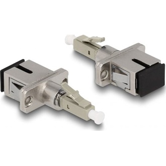 Delock Optikai szál hibrid párosító LC Simplex apa - SC Simplex anya bézs