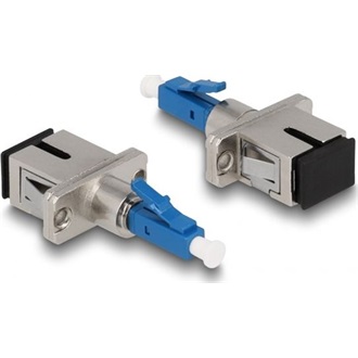 Delock Optikai szál hibrid párosító LC Simplex apa - SC Simplex anya kék