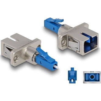 Delock Optikai szál hibrid párosító LC Simplex apa - SC Simplex anya kék
