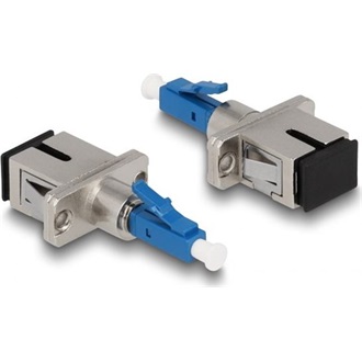 Delock Optikai szál hibrid párosító LC Simplex apa - SC Simplex anya kék