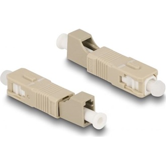 Delock Optikai szál hibrid párosító SC Simplex apa - LC Simplex anya bézs