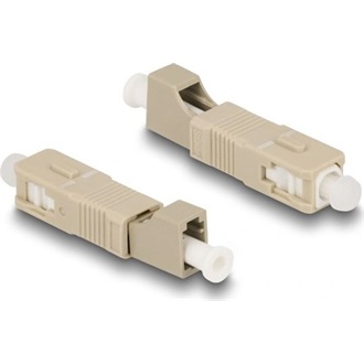 Delock Optikai szál hibrid párosító SC Simplex apa - LC Simplex anya bézs