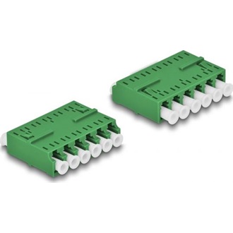Delock Optikai szál kapcsolat HD LC Hexaplex anya - LC Hexaplex anya zöld