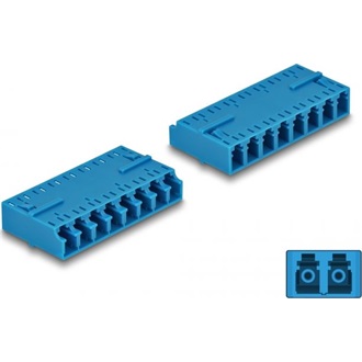 Delock Optikai szál kapcsolat HD LC Octuplex anya - LC Octuplex anya kék