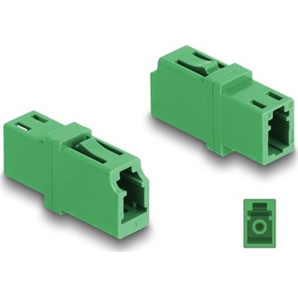 Delock Optikai szál párosító LC Simplex anya - LC Simplex anya APC zöld