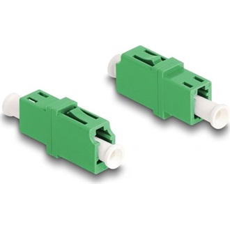 Delock Optikai szál párosító LC Simplex anya - LC Simplex anya APC zöld