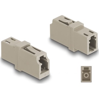 Delock Optikai szál párosító LC Simplex anya - LC Simplex anya OM1/OM2 bézs