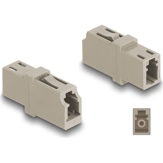 Delock Optikai szál párosító LC Simplex anya - LC Simplex anya OM1/OM2 bézs