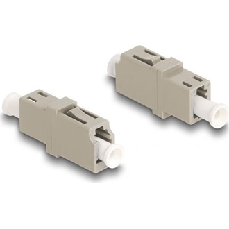 Delock Optikai szál párosító LC Simplex anya - LC Simplex anya OM1/OM2 bézs