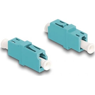 Delock Optikai szál párosító LC Simplex anya - LC Simplex anya OM3 aqua