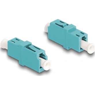 Delock Optikai szál párosító LC Simplex anya - LC Simplex anya OM3 aqua