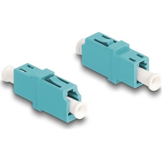 Delock Optikai szál párosító LC Simplex anya - LC Simplex anya OM3 aqua