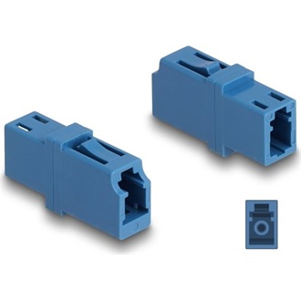 Delock Optikai szál párosító LC Simplex anya - LC Simplex anya UPC kék