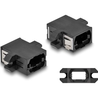 Delock Optikai szál párosító MPO anya - MPO anya fekete