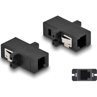 Delock Optikai szál párosító MTRJ anya - MTRJ anya fekete