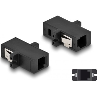 Delock Optikai szál párosító MTRJ anya - MTRJ anya fekete