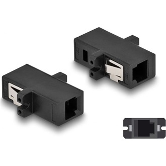 Delock Optikai szál párosító MTRJ anya - MTRJ anya fekete
