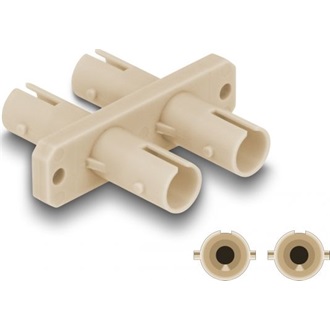 Delock Optikai szál párosító ST Duplex anya - ST Duplex anya bézs