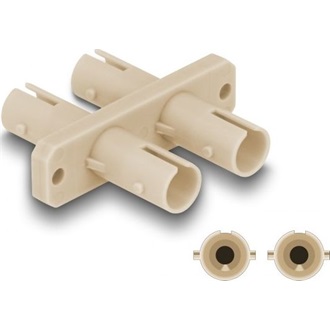 Delock Optikai szál párosító ST Duplex anya - ST Duplex anya bézs