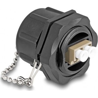 Delock Optikai szálas beépített csatlakozó LC Duplex - LC Duplex védő kupakkal sokoldalú IP68 por és vízvédelem