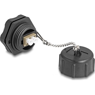 Delock Optikai szálas beépített csatlakozó LC Duplex - LC Duplex védő kupakkal sokoldalú IP68 por és vízvédelem