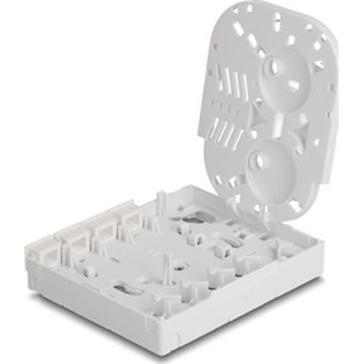 Delock Optikai szálas csatlakozó doboz FTTH falra szerelhető 4 x SC Simplex vagy LC Duplex számára, fehér színű