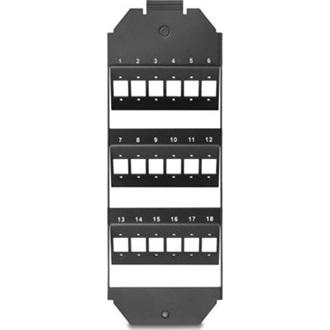 Delock Optikai szálas foglalat 18 portos SC Simplex / LC Duplex párosítókhoz fekete