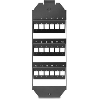 Delock Optikai szálas foglalat 18 portos SC Simplex / LC Duplex párosítókhoz fekete