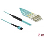 Delock MPO -> 12db LC Duplex M/M adatkábel 2m kék Multi-mode, OM3, 50/125µm