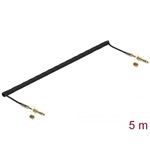 Delock Jack stereo 3,5mm (3pin) -> Jack stereo 3,5mm (3pin) M/M audio kábel 5m fekete +6,35mm adapter