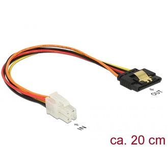 Delock Power 4pin -> SATA Power F/F tápkábel 0.2m Lenovo alaplapokhoz