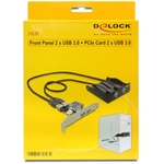 Delock PCI-E x1 - USB3.0 IO vezérlő + Front Panel 2x USB 3.0