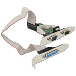 Delock PCI Express-kártya > 2 x Soros RS-232 + 1 x Párhuzamos