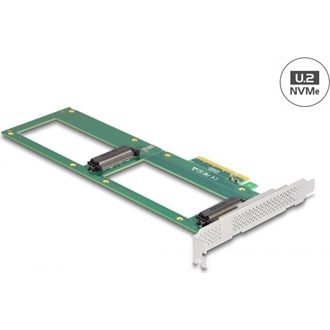 Delock PCI Express 4.0 x8 kártya - 2 x belső U.2 NVMe SFF-8639 - elágazás