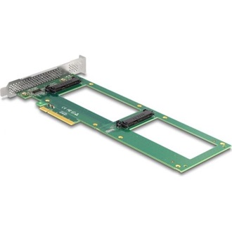 Delock PCI Express 4.0 x8 kártya - 2 x belső U.2 NVMe SFF-8639 - elágazás