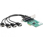 Delock PCI-E x1 - High Speed 921K 4 portos soros port IO vezérlő