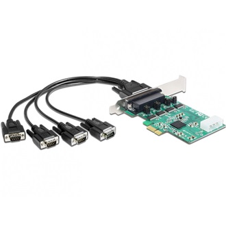 Delock PCI-E x1 - High Speed 921K 4 portos soros port IO vezérlő