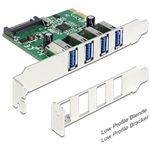 Delock PCI-E x1 - 4 portos USB3.0 IO vezérlő