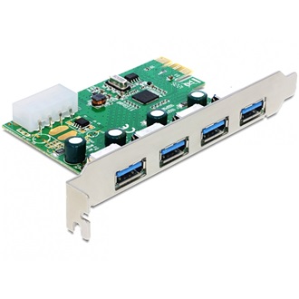 Delock PCI-E x1 - 4 portos USB3.0 IO vezérlő