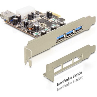 Delock PCI-E x1 - 3+1 portos USB3.0 IO vezérlő