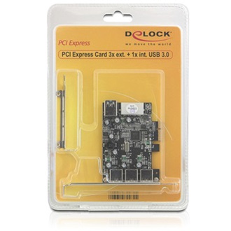 Delock PCI-E x1 - 3+1 portos USB3.0 IO vezérlő