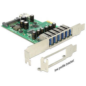 Delock PCI-E x1 - 6-1 portos USB3.0 IO vezérlő