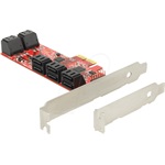 Delock PCI-E x1 - 10 portos SATA3 Low profile IO vezérlő