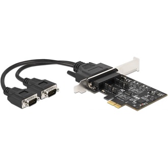 Delock 90048 2-port Serial RS-232/485 DB9 PCIe x1 bővítőkártya szürke