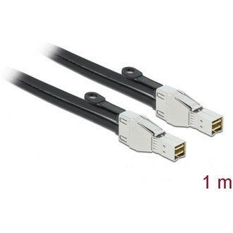 Delock SAS HD SFF-8674 -> SAS HD SFF-8674 M/M adatkábel 1m fekete