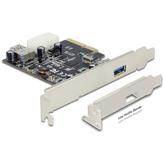 Delock PCI-E x4 1+1 portos USB3.1 IO vezérlő